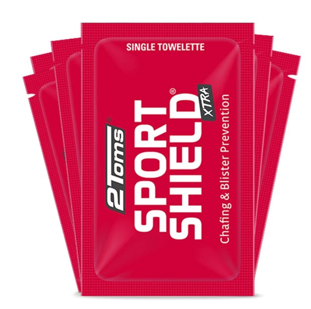 2TOMS SPORTSHIELD XTRA ANTI CHAFING TOWELETTES, 6-PACK
