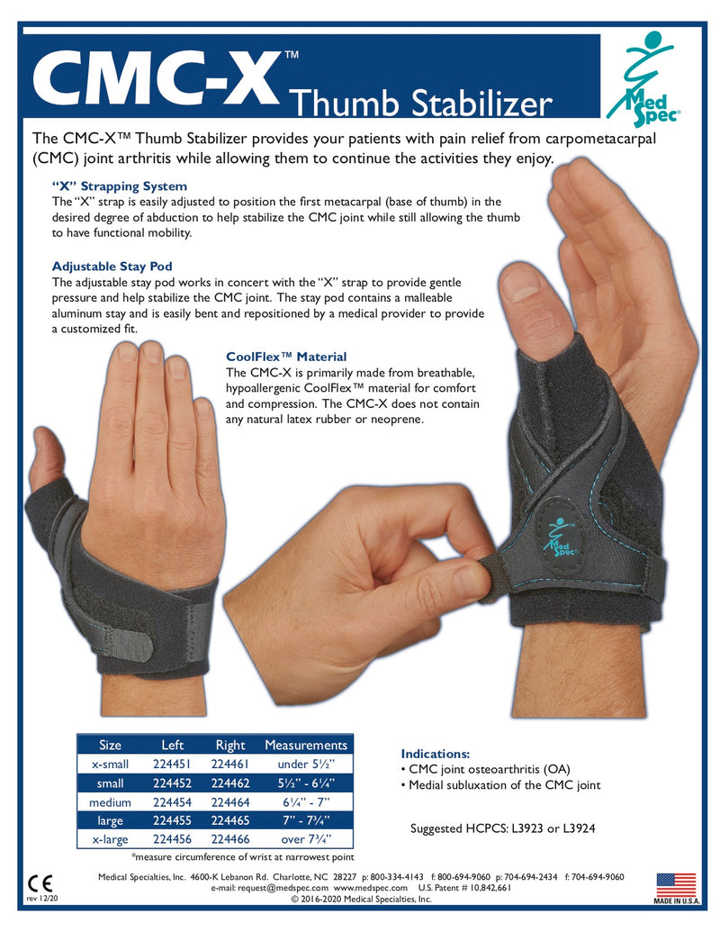 MedSpec CMC-X ™ Thumb Stabilizer