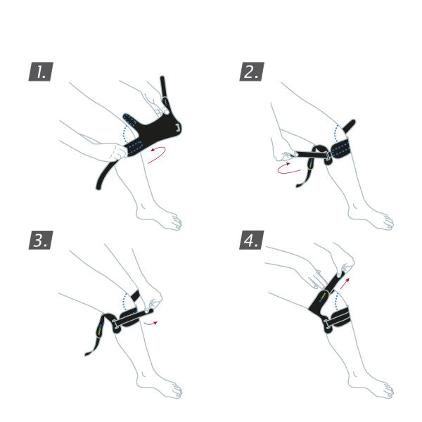 Actimove Dual Knee Strap Adjustable, Black