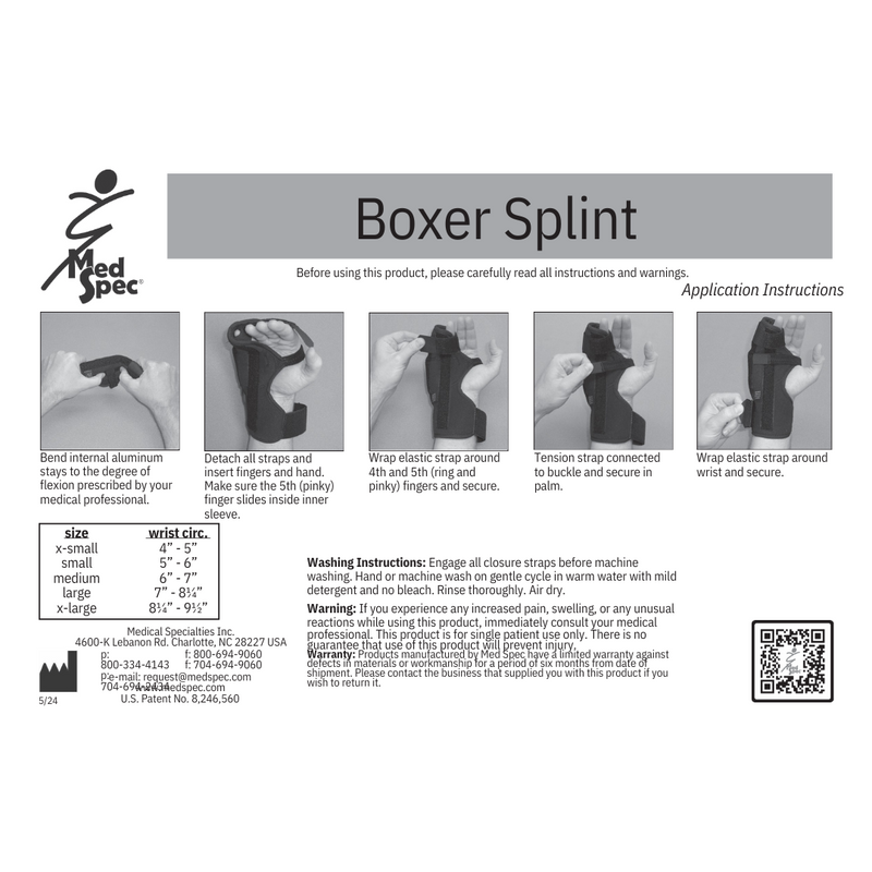 Med Spec Boxer Splint