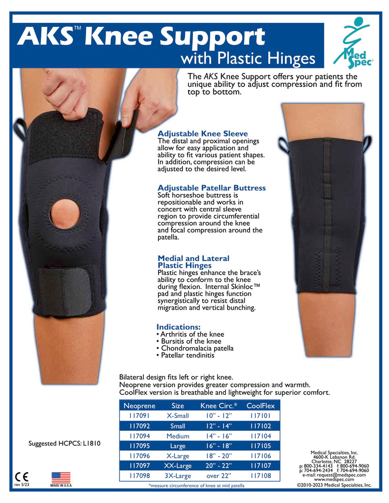 MedSpec AKS™ Knee Support with Plastic Hinges
