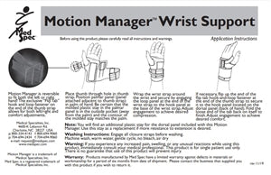 MedSpec Motion Manager® Carpal Tunnel Wrist Support