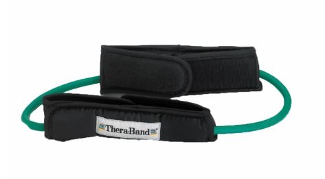 TheraBand Professional Latex Resistance Tubing, 12 Inch Loop With Padded Cuffs
