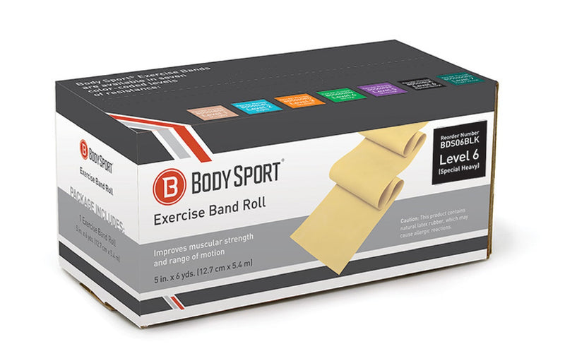 Body Sport Bulk Exercise Bands - 6 yd. Roll