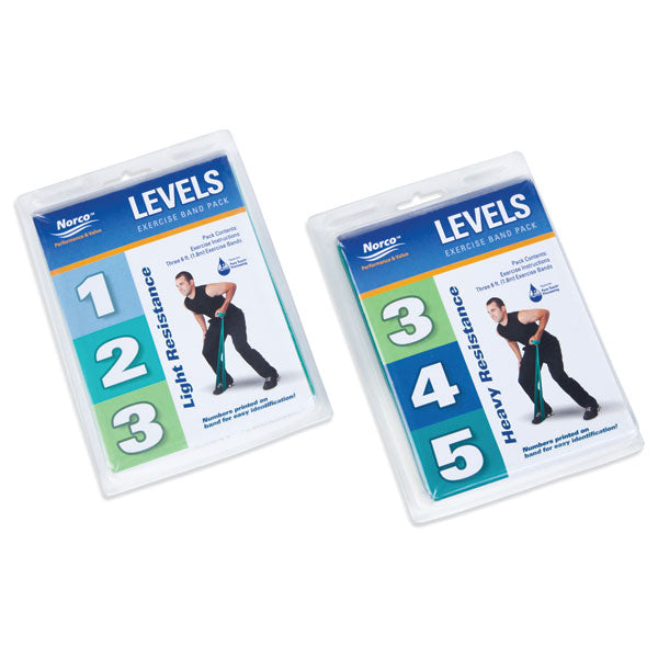 Norco LEVELS Exercise Band Resistance Packs