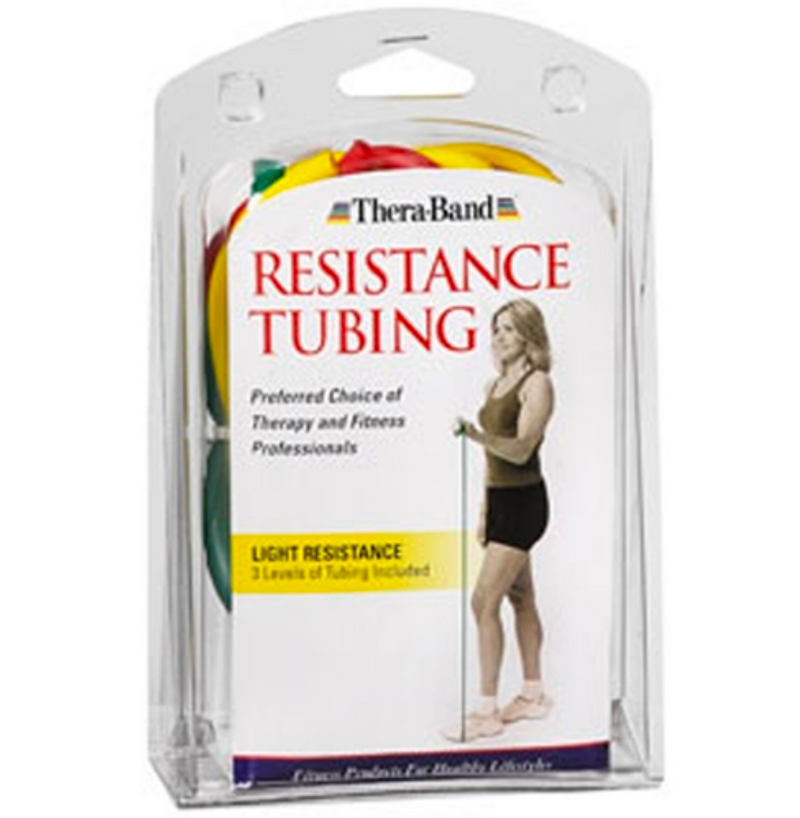 TheraBand Professional Latex Resistance Tubing, 5 Foot, Beginner or Advanced Set